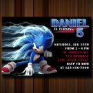 Sonic Birthday Invitation, Sonic invite, super hedgehog, super sonic
