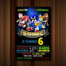 Sonic Birthday Invitation, Sonic invite, super hedgehog, super sonic