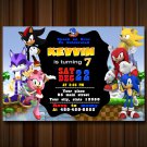 Sonic Birthday Invitation, Sonic invite, super hedgehog, super sonic