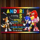 Sonic Birthday Invitation, Sonic invite, super hedgehog, super sonic