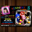 Sonic Birthday Invitation, Sonic invite, super hedgehog, super sonic