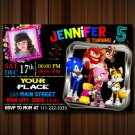 Sonic Birthday Invitation, Sonic invite, super hedgehog, super sonic