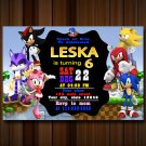 Sonic Birthday Invitation, Sonic invite, super hedgehog, super sonic