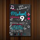 Tiktok Birthday Invitation, tik tok invite, tiktok, music party