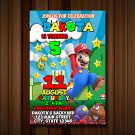 Super mario Birthday Invitation, super mario invitation, super mario