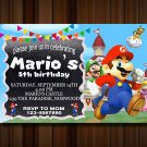 Super mario Birthday Invitation, super mario invitation, super mario
