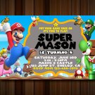 Super mario Birthday Invitation, super mario invitation, super mario