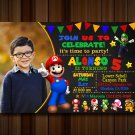 Super mario Birthday Invitation, super mario invitation, super mario