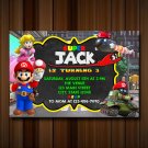 Super mario Birthday Invitation, super mario invitation, super mario