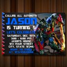 Transformers Birthday Invitation, transformers invitation, transformers