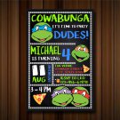Teenage Mutant Ninja Turtles Birthday Invitation, Ninja Turtle invitation, tmnt, Ninja Turtle