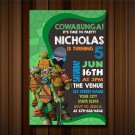 Teenage Mutant Ninja Turtles Birthday Invitation, Ninja Turtle invitation, tmnt, Ninja Turtle