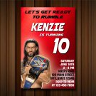 Wrestling Birthday Invitation, wwe invitation, wwe, John Cena, Wrestlemania