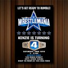 Wrestling Birthday Invitation, wwe invitation, wwe, John Cena, Wrestlemania