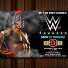 Wrestling Birthday Invitation, wwe invitation, wwe, John Cena, Wrestlemania