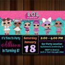 Birthday Invitation, Lol Doll Invitations