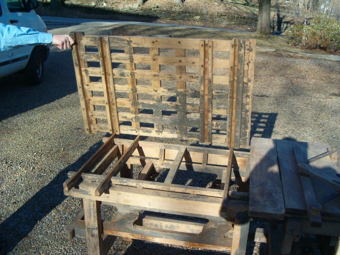 Antique All Wood Table Saw circa. 1880's (all wood Saw table)