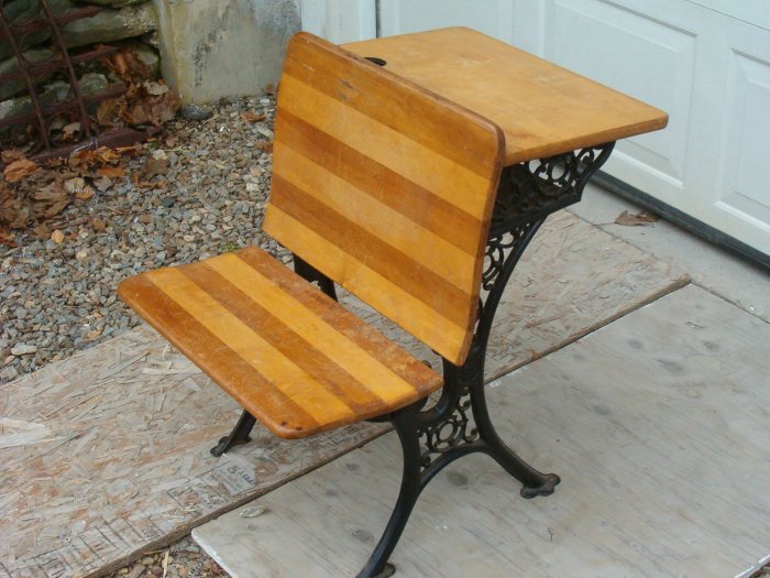Cast Iron School Desk