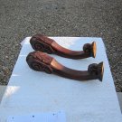 2 Antique Wood Mahogany Furniture Legs 2 Antique Wood Mahogany Furniture Legs