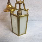 Brass Cieling Light with Cut Glass Shades Brass Cieling Light with Cut Glass Shades