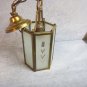 Brass Cieling Light with Cut Glass Shades