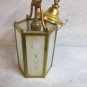 Brass Cieling Light with Cut Glass Shades