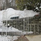 Vintage Wrought Iron Gate & Side Post