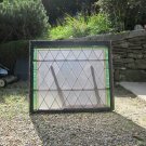 Two Window Set with Diamond Pattern Stained Glass Two Window Set with Diamond Pattern Stained Glass