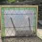 Two Window Set with Diamond Pattern Stained Glass