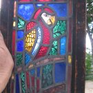 Stained Glass Frame Of Parrot  Sun Catcher
