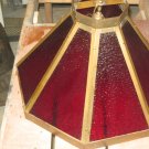 Hanging Brass 8 Panel Lamp