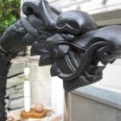 Vintage Hand Carved Mahogany Dragon Lantern Holder
