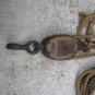 Two old Barn Pulleys with Rope