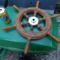 Vintage Wood Mahogany Ships Wheel