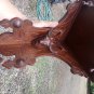 Walnut Corner Shelf with Carved Deer Head