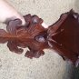 Walnut Corner Shelf with Carved Deer Head
