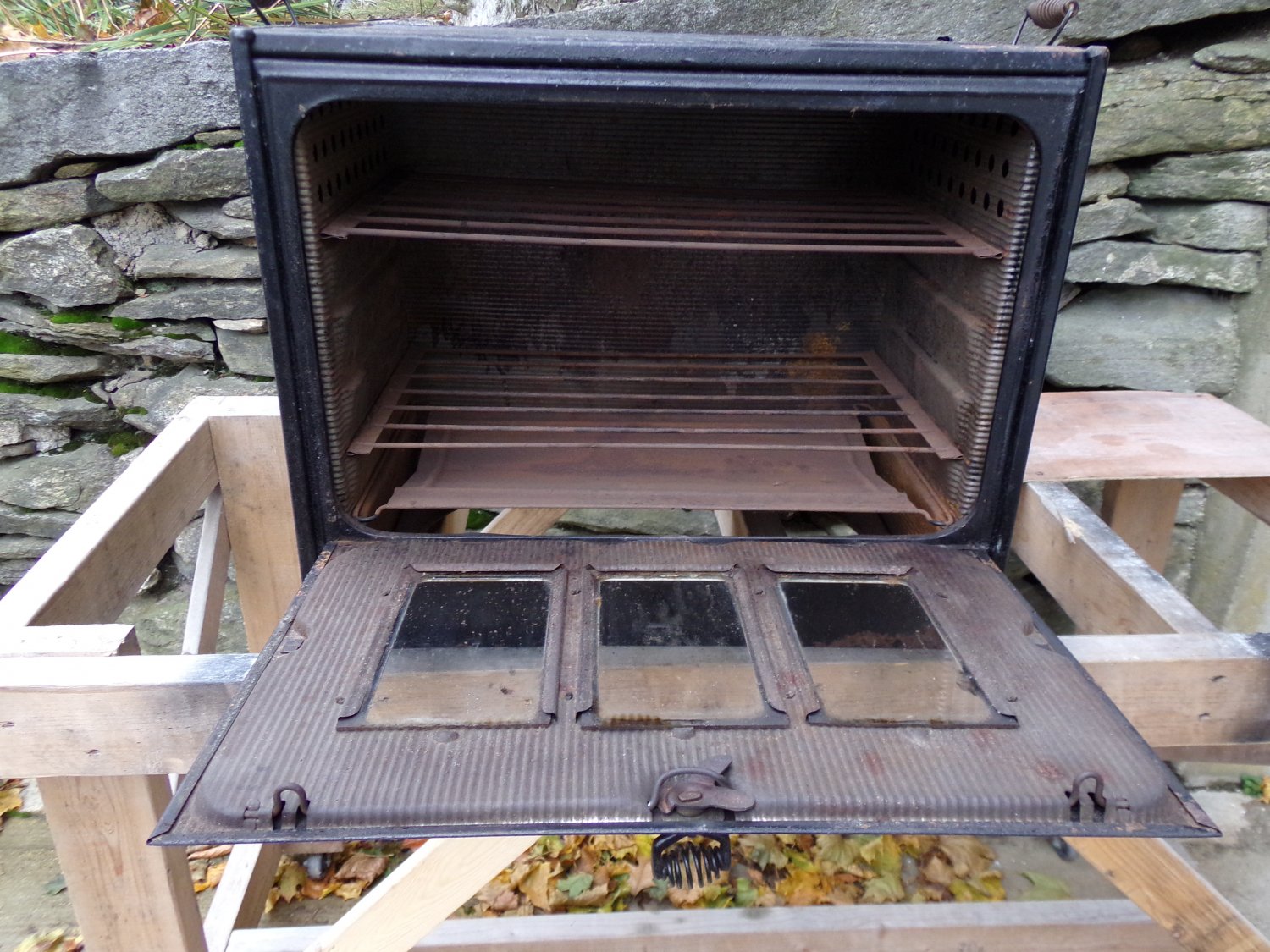 Antique Tin Wood Stove Cook Top Oven (Perfection)