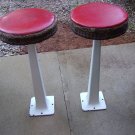 4 Antique Porcelain Over Cast Iron Bar Stools 4 Antique Porcelain Over Cast Iron Bar Stools