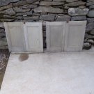 2 Sets Of Antique Wood Paneled Doors in Old Green
