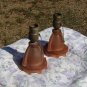 Vintage Translucent Glass Boudoir Night Stand Lamps