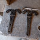 Two Heavy Metal Cabinet Strap Hinges Two Heavy Metal Cabinet Strap Hinges