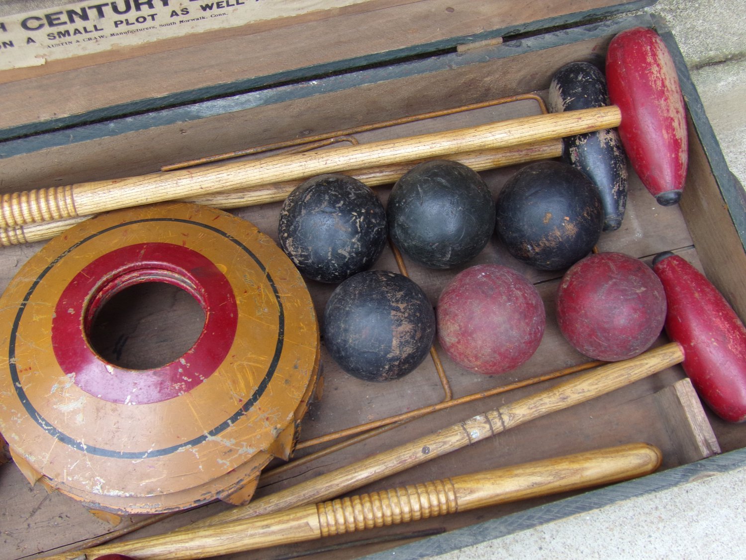 Vintage Rare Discus Lawn Game from Norwalk, Conn. FR