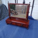 Solid Mahogany Antique Wood Table top Mens Shaving Vanity Solid Mahogany Antique Wood Table top Mens Shaving Vanity