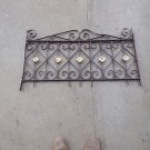 Antique Iron Metal Window Grate with Flower Decoration