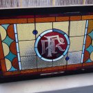 Antique Stained Glass Window From Fitchburg, Ma. Railroad Antique Stained Glass Window From Fitchburg, Ma. Railroad