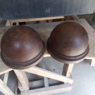 Two Antique Newel Post Round Tops Two Antique Newel Post Round Tops
