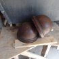 Two Antique Newel Post Round Tops