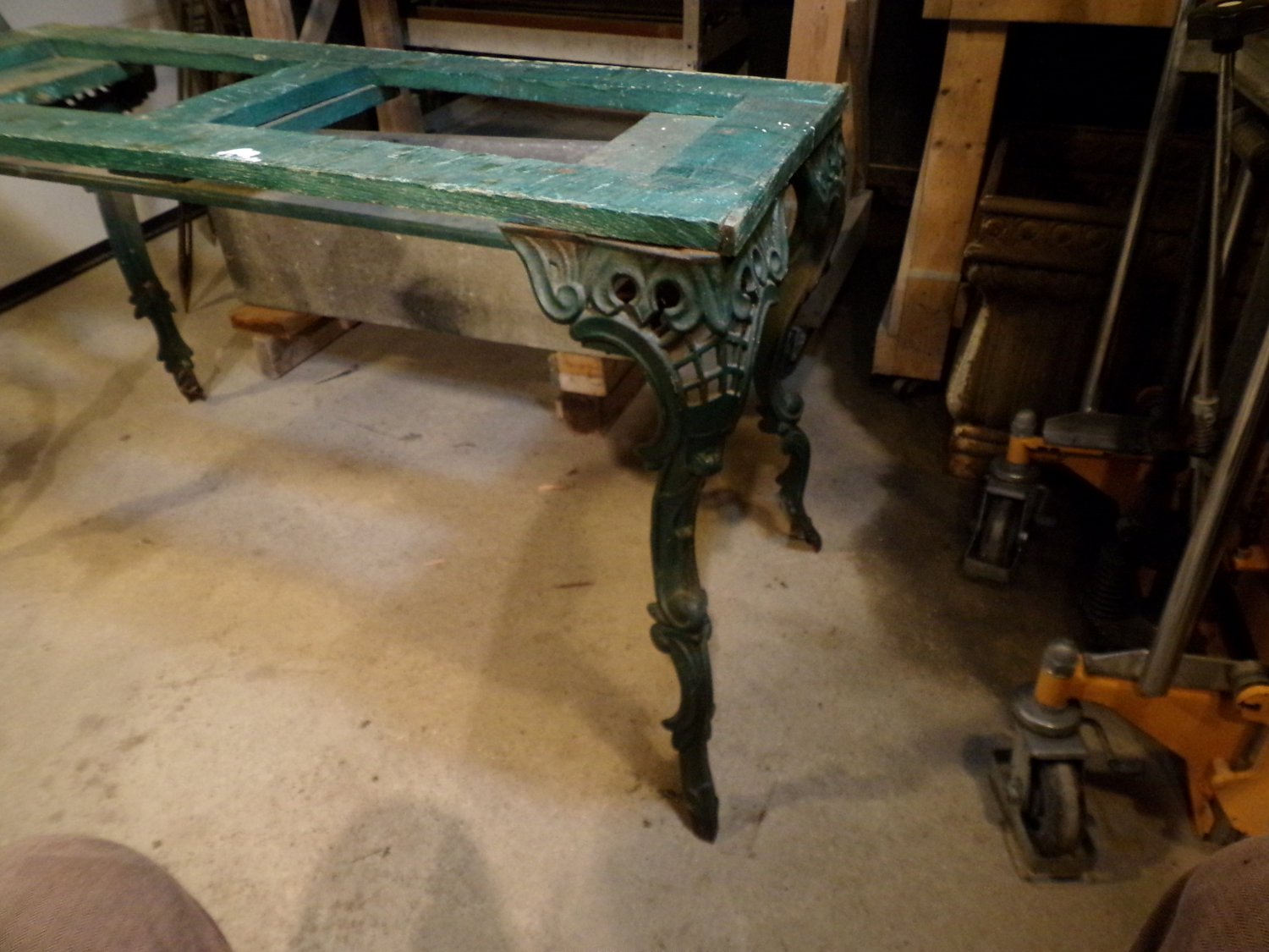 Antique Cast Iron Victorian Table Legs