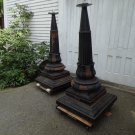 Antique Cast Iron City Hall Entrance Lamps Antique Cast Iron City Hall Entrance Lamps