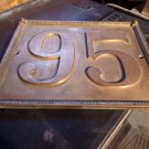 Vintage Brass House Marker Number 95
